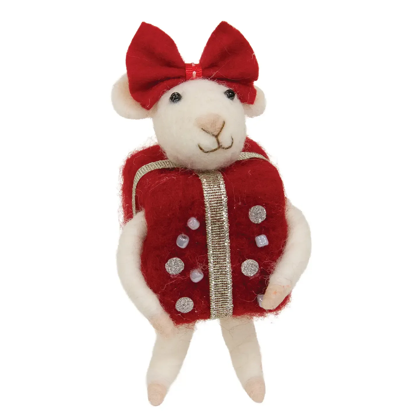 Christmas Present Mouse Ornament