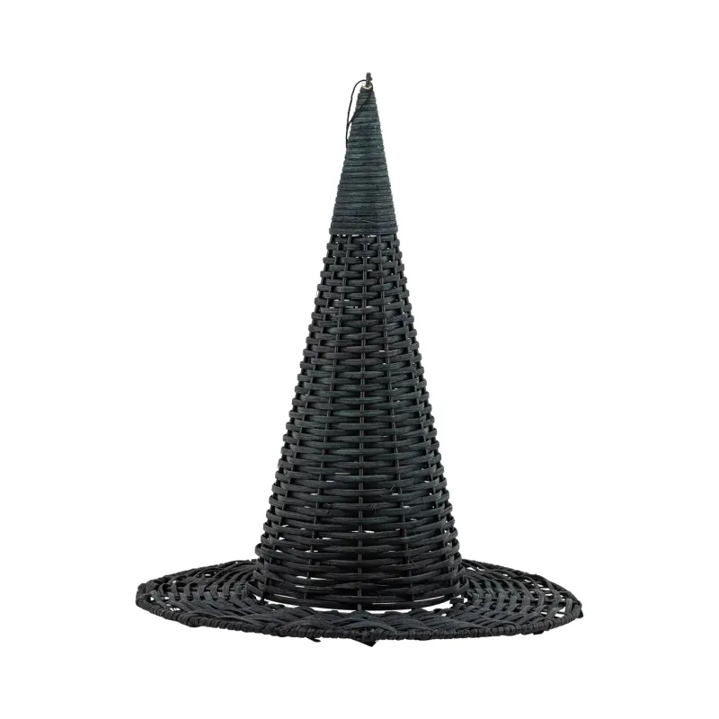 Natural Rattan Witch Hat