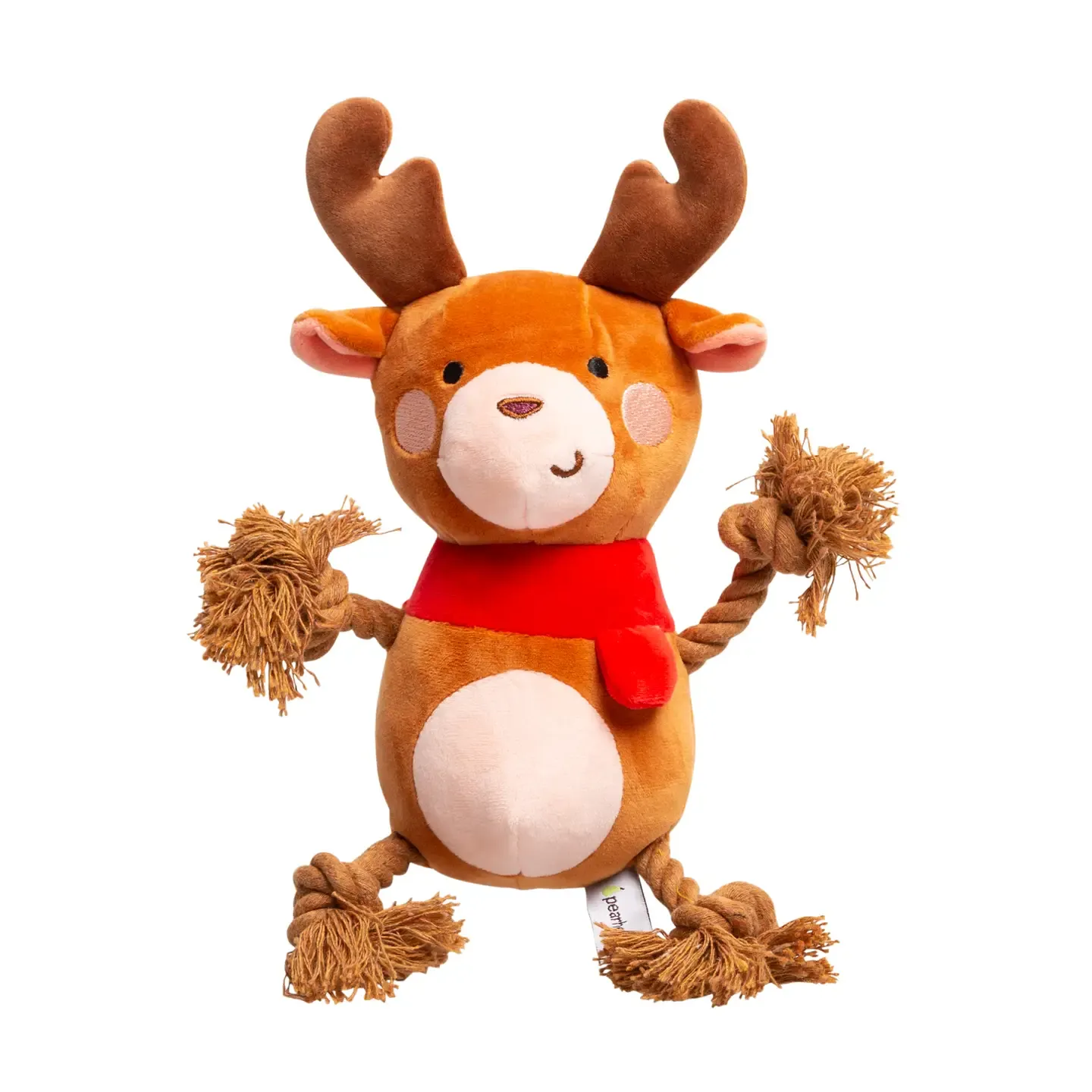 Reindeer Plush Rope Christmas Dog Toy