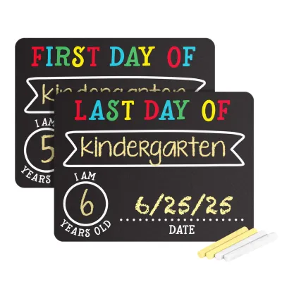 First &amp; Last Day of School Chalkboard Signs (S/2)