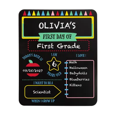 First &amp; Last Day of School Reversible Chalkboard