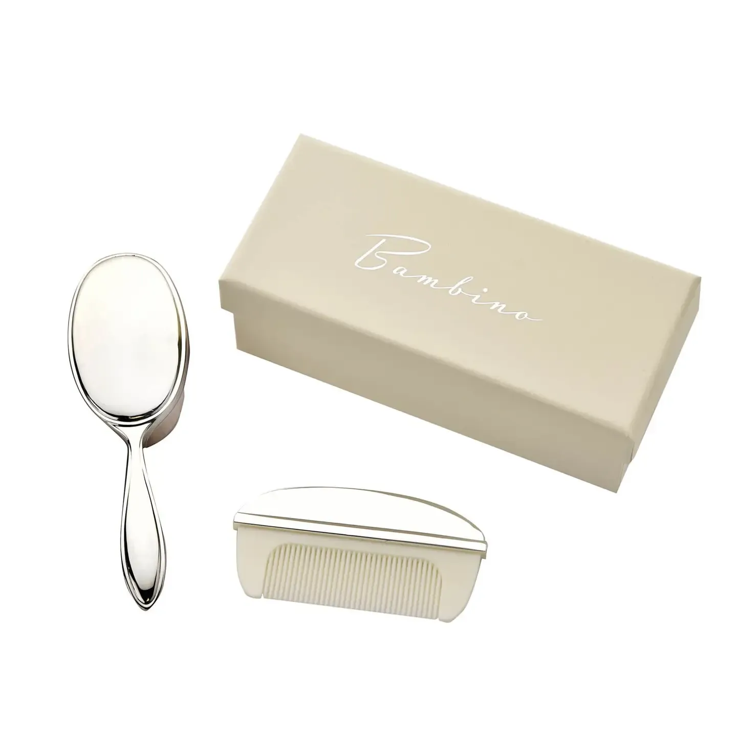 Bambino Baby Silver-plated Brush &amp; Comb Set