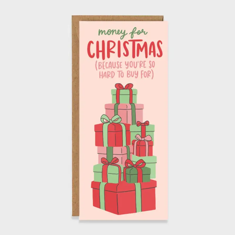 Money For Christmas Money Holder Card
