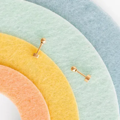 Gold Ball Stud Earrings
