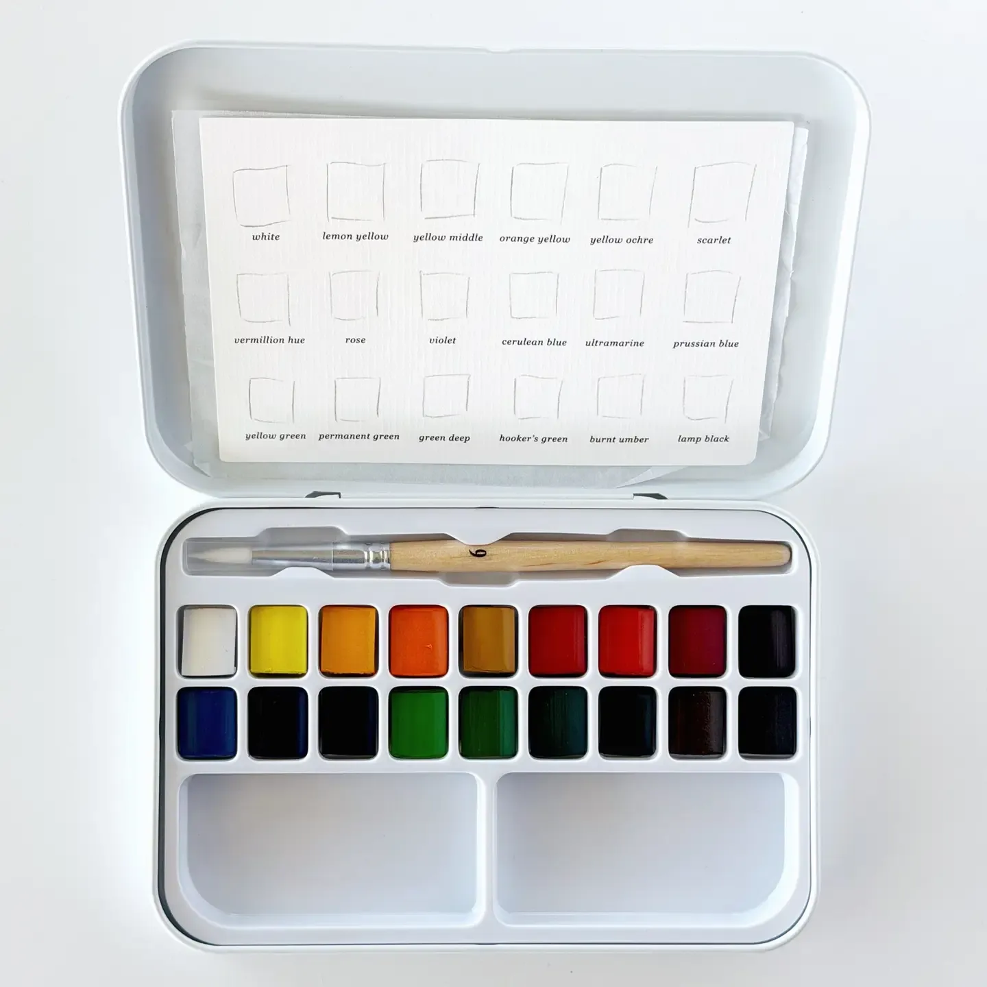 Watercolor Paint Set 18 Colors with Brush