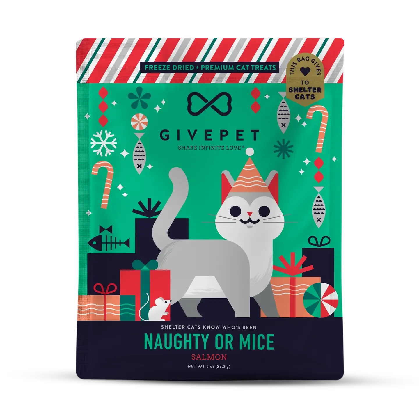 Naughty or Mice Freeze-Dried  Cat Treats - 1oz Bag