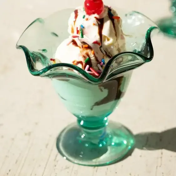 Recycled Ice Cream Dish w/ Ruffled Edge