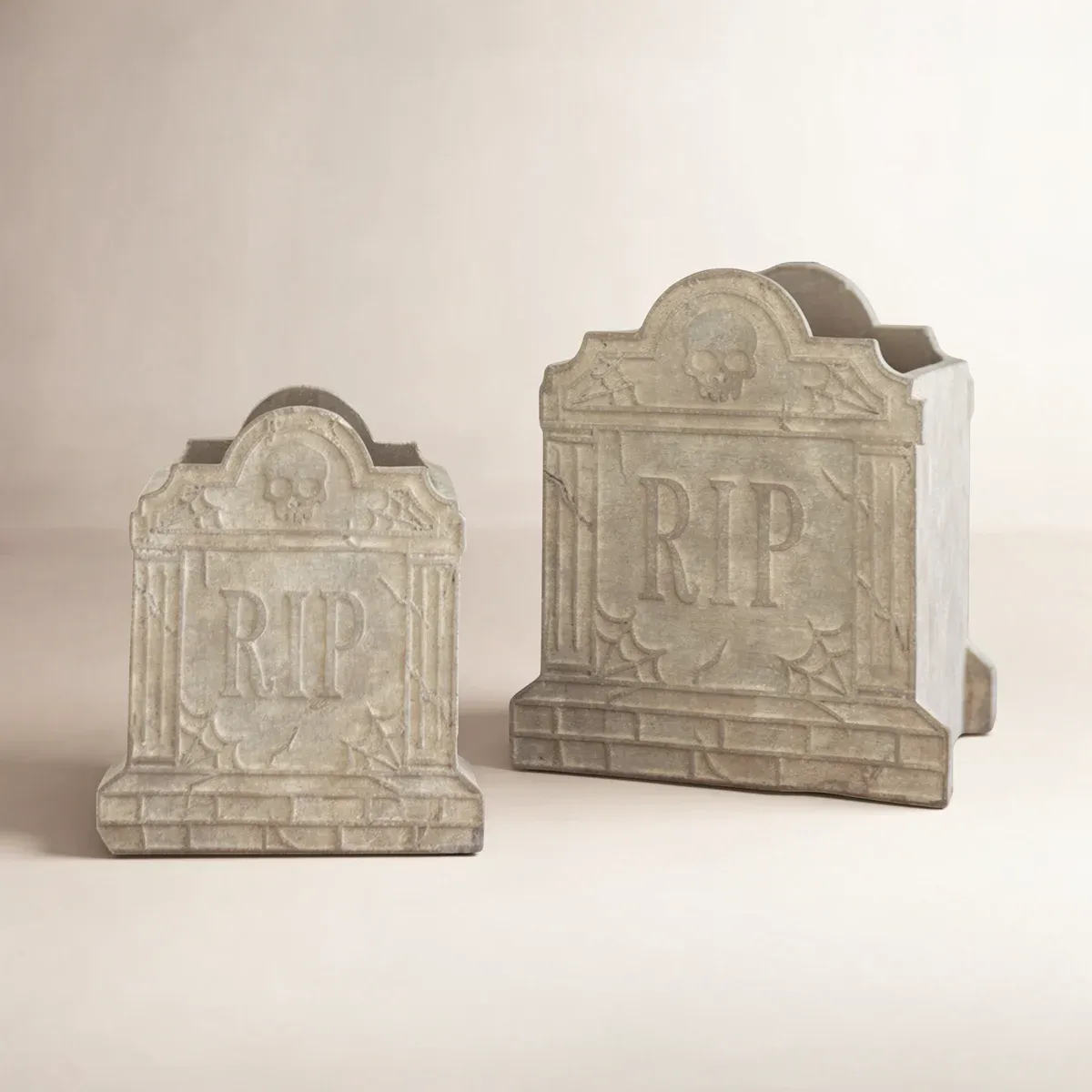 Halloween Cement RIP Planter -
