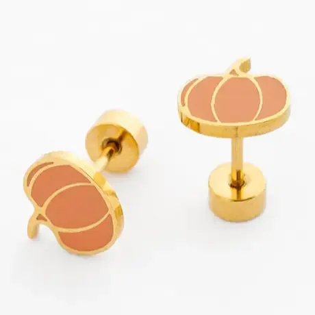 Pumpkin Stud Earrings