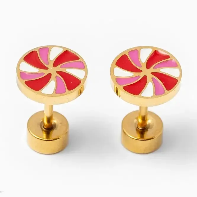 Peppermint Stud Earrings