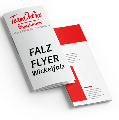 Wickelfalzflyer | 6 Seiten DIN lang