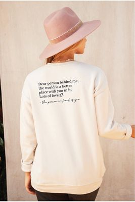 Dear Person Behind Me Graphic Sweatshirt