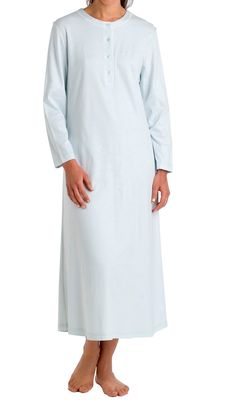 Butterknit Placket Long Gown