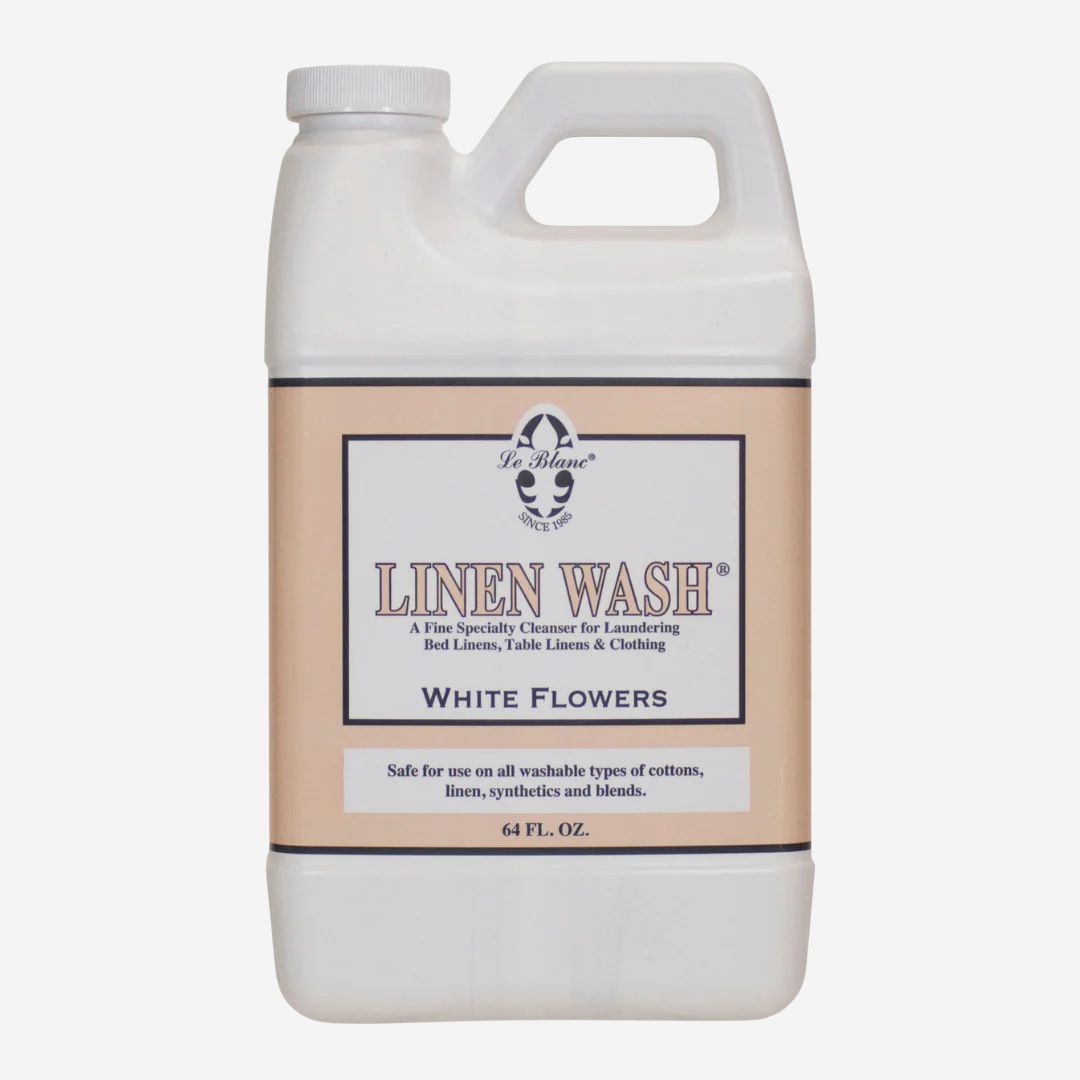LeBlanc White Flowers Linen Wash