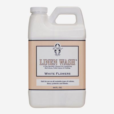 LeBlanc White Flowers Linen Wash