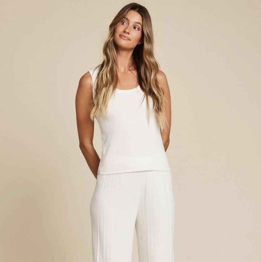 Barefoot Dreams Scoop Neck Tank, COLOR: Pearl, SIZE: Small