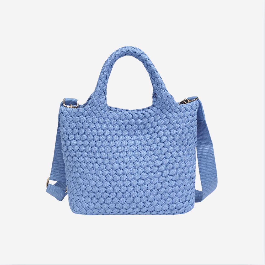 Sky&#39;s The Limit Laced Up Eco-Edition Tote, COLOR: Azure