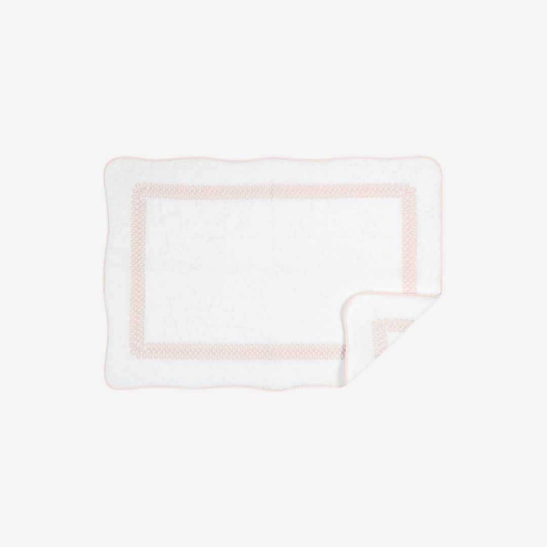 Matouk Astor Braid Tub Mat, COLOR: Blush, SIZE: Tub Mat 24 x 36