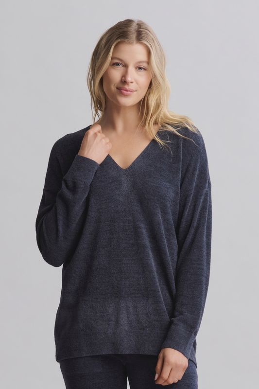 Barefoot Dreams V-Neck High-Low Pullover