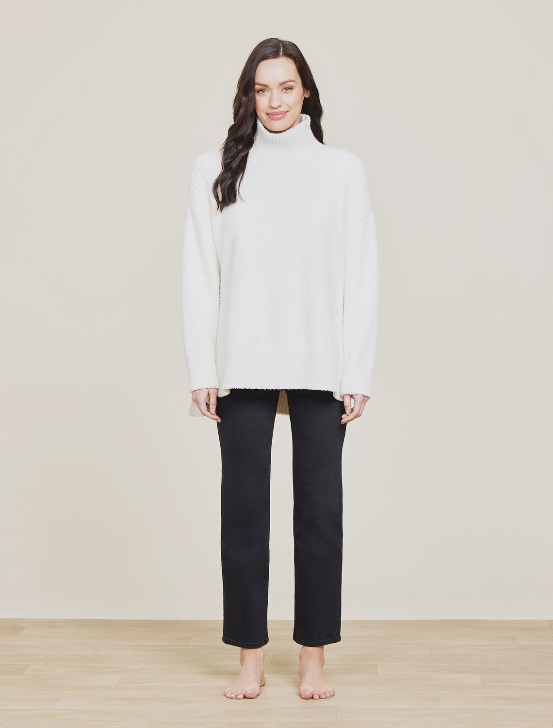 Barefoot Dreams High Low Pullover, COLOR: Cream, SIZE: X-Small