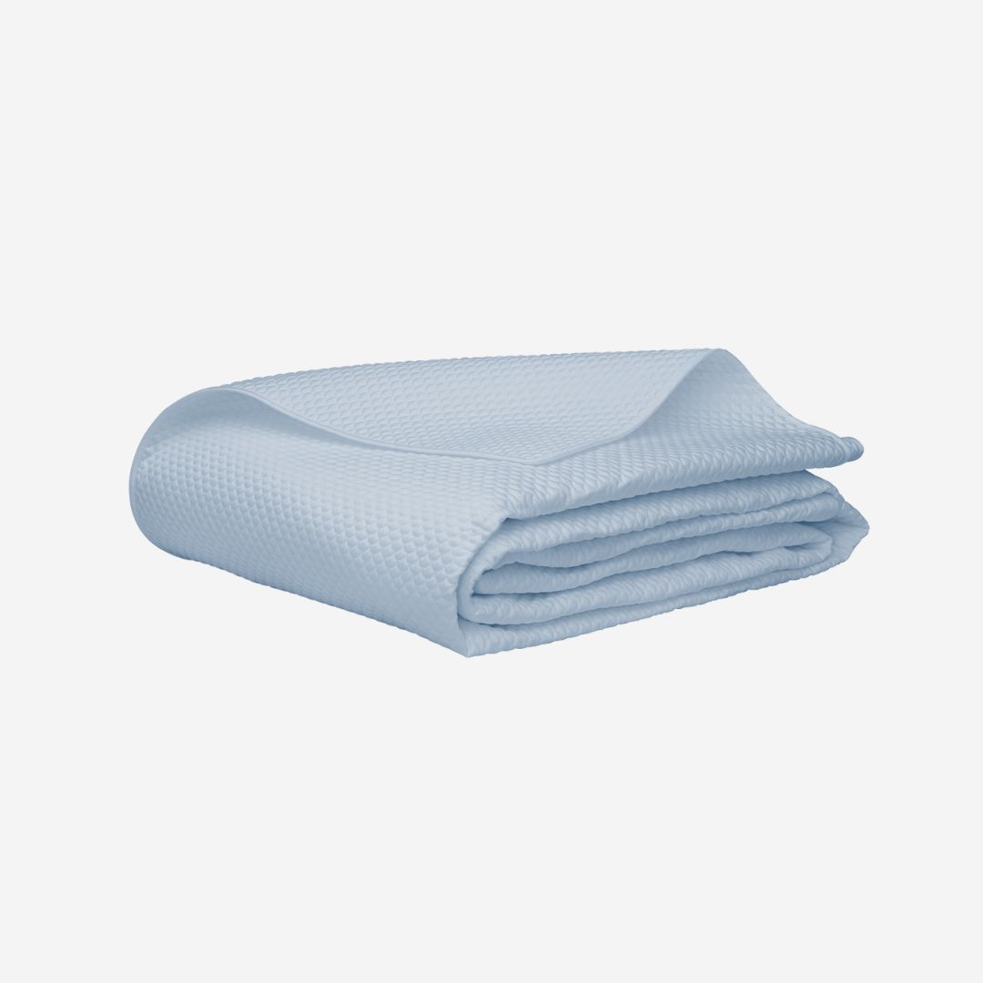 Matouk Alba Bed Style, COLOR: Blue, PRODUCT: QUILT, SIZE: Full / Queen 96 x 99, Piped Edge