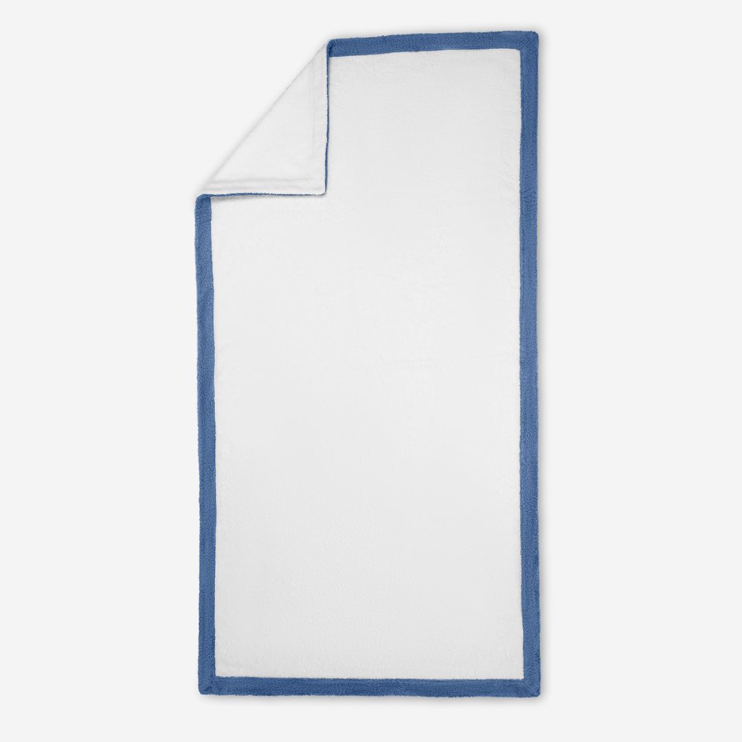 Matouk Helios Pool Towels, COLOR: White / Sea, SIZE: Pool Towel 36 x 70