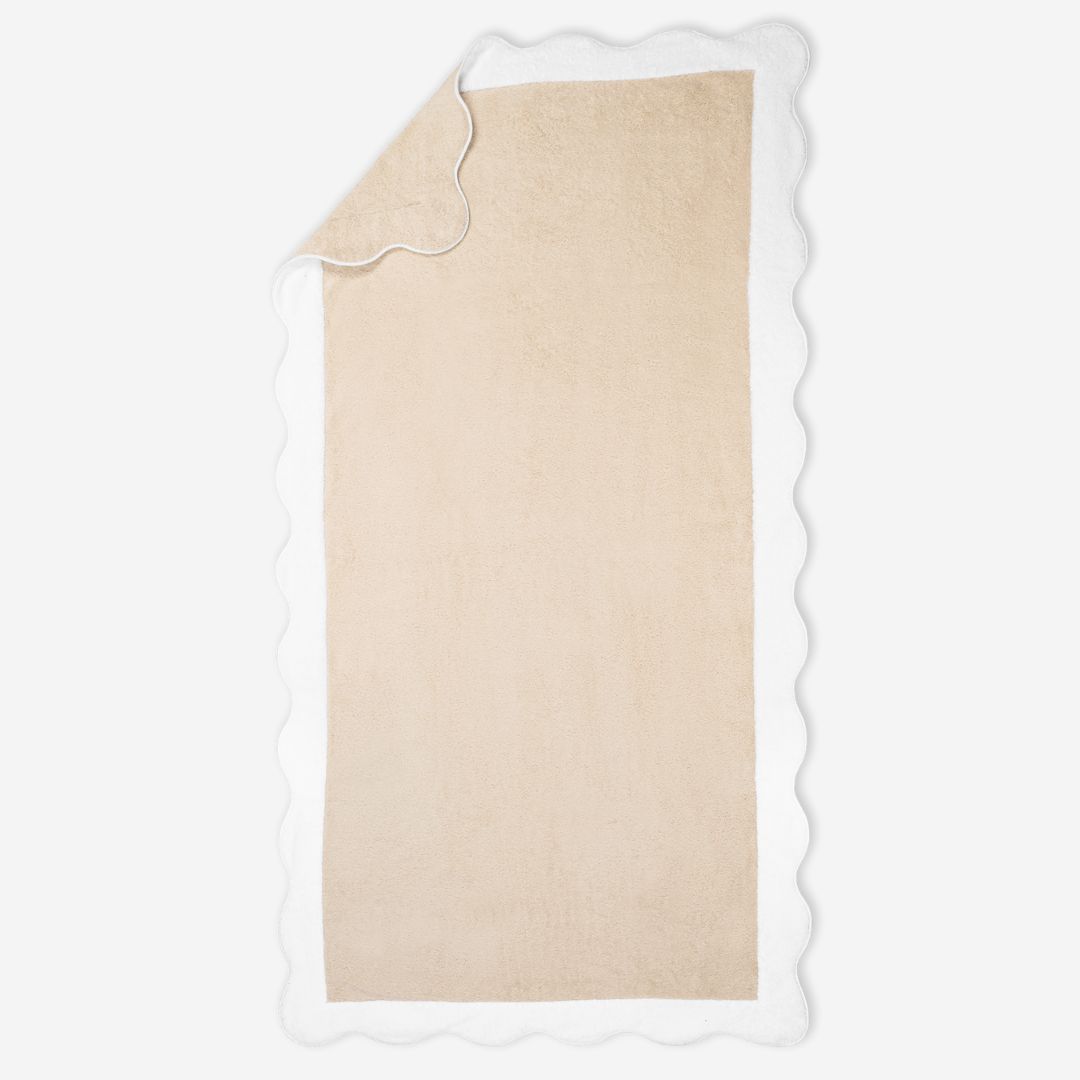 Matouk Neptune Pool Towels, COLOR: Sand / White, SIZE: Pool Towel 36 x 70