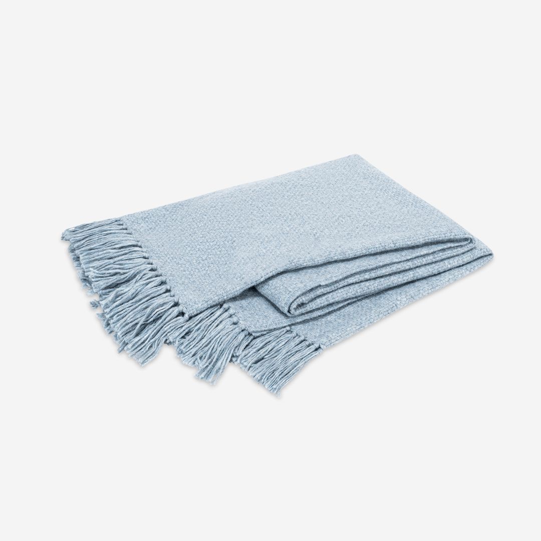 Matouk Lanza Throw, COLOR: Hazy Blue, PRODUCT: THROW, SIZE: 50 x 75