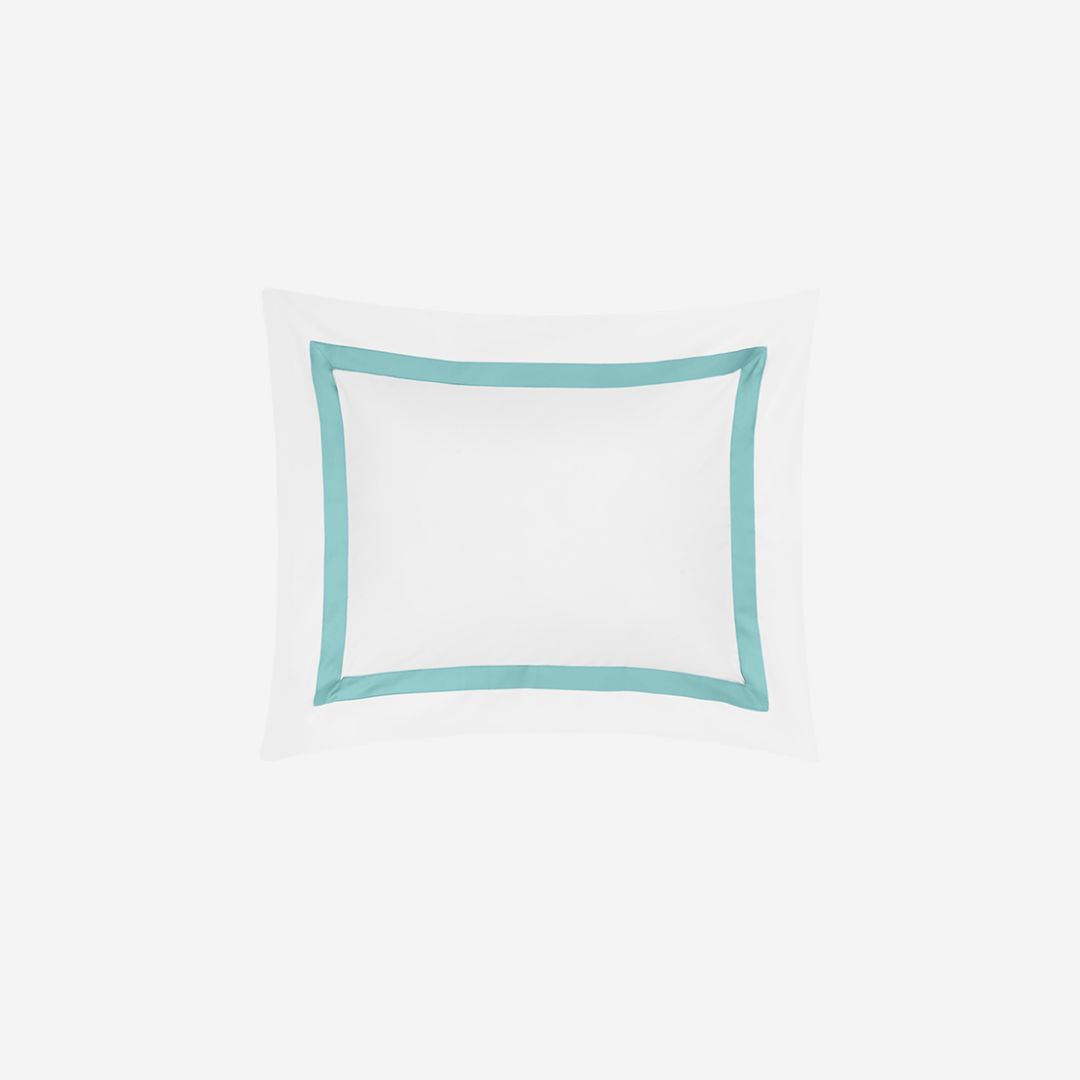 Matouk Lowell Shams—Bold Statements, COLOR: Aquamarine, PRODUCT: SHAM, SIZE: Boudoir 12 x 16