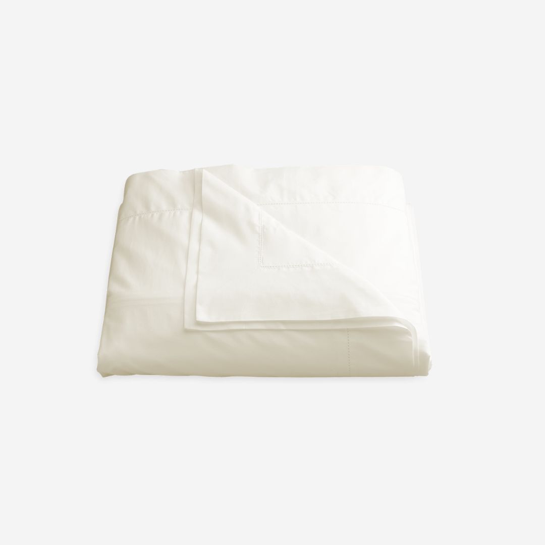 Matouk Sierra Hemstitch Bed Style, COLOR: Ivory, PRODUCT: DUVET COVER, SIZE: Full / Queen 90 x 96