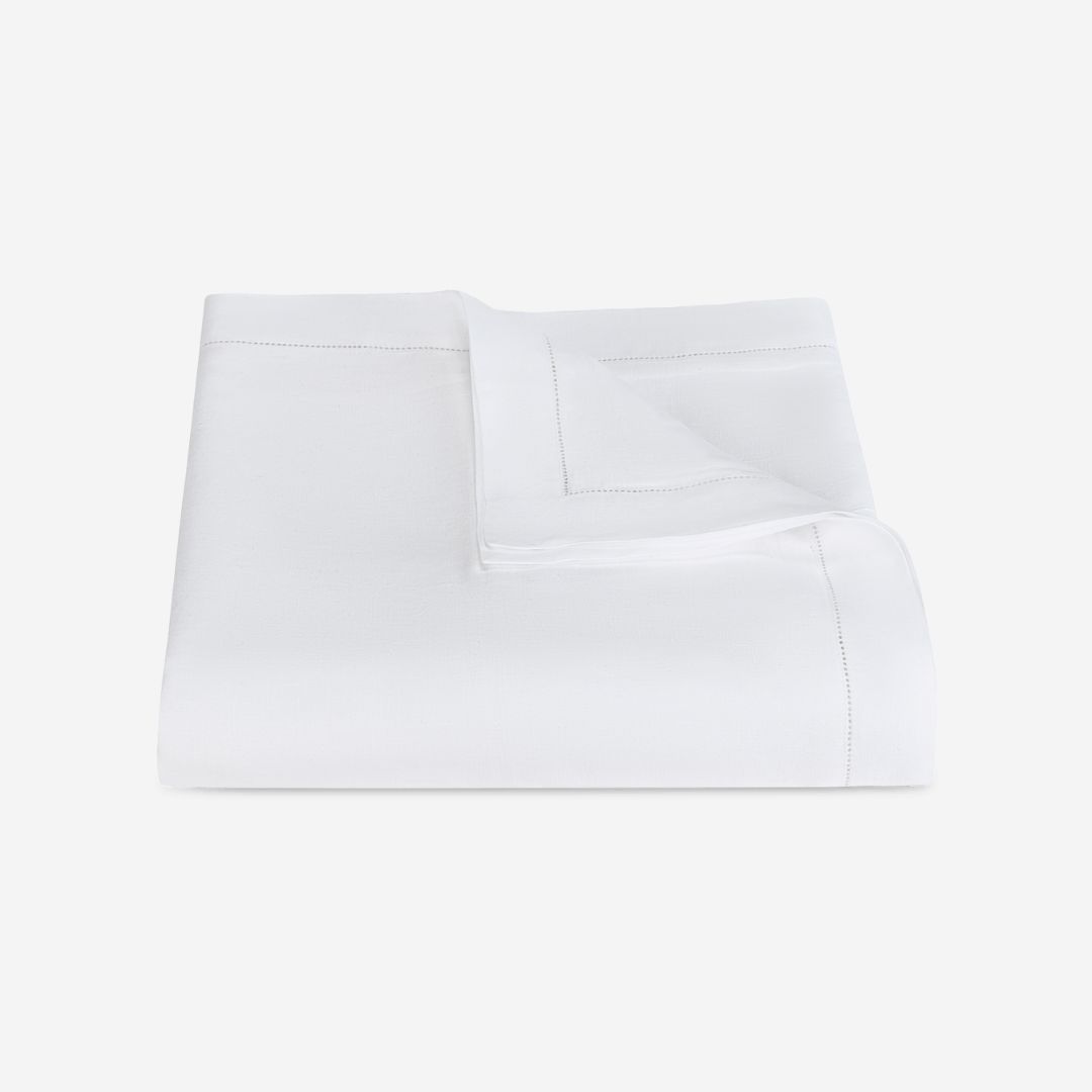 Matouk Roman Hemstitch Bed Style, COLOR: White, PRODUCT: DUVET COVER, SIZE: Full / Queen 90 x 96