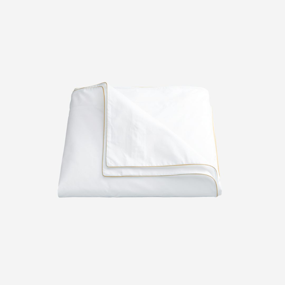 Matouk Bryant Bed Style, COLOR: Bronze, PRODUCT: DUVET COVER, SIZE: Full / Queen 90 x 96, Corded Edge