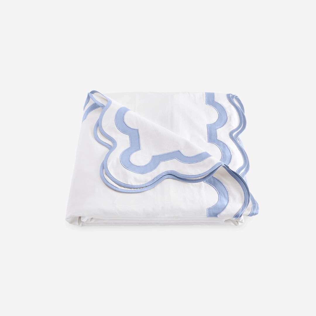 Matouk Mirasol Bed Style, COLOR: Azure, PRODUCT: DUVET COVER, SIZE: King 108 x 96