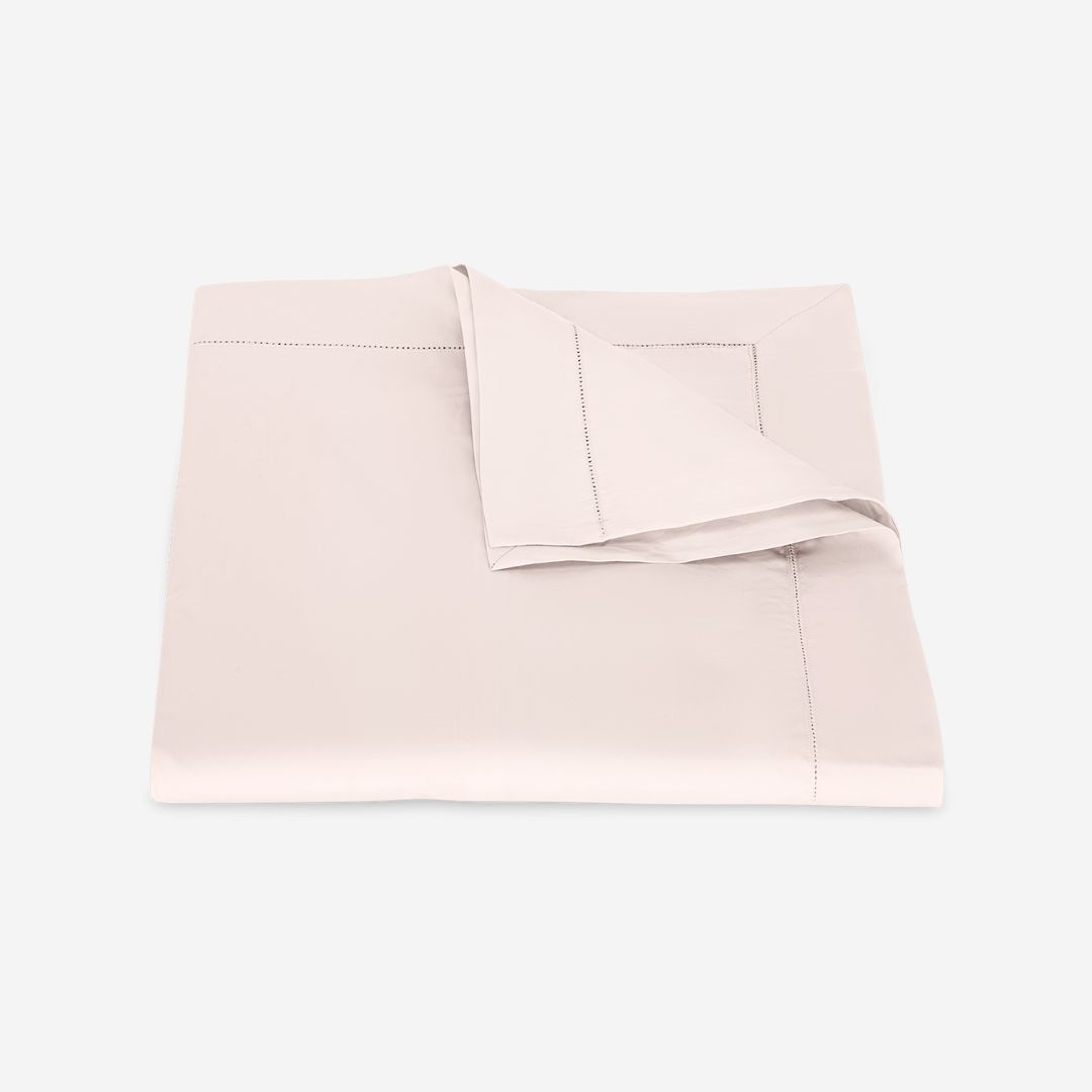 Matouk Milano Hemstitch Bed Style, COLOR: Blush, PRODUCT: DUVET COVER, SIZE: King 108 x 96