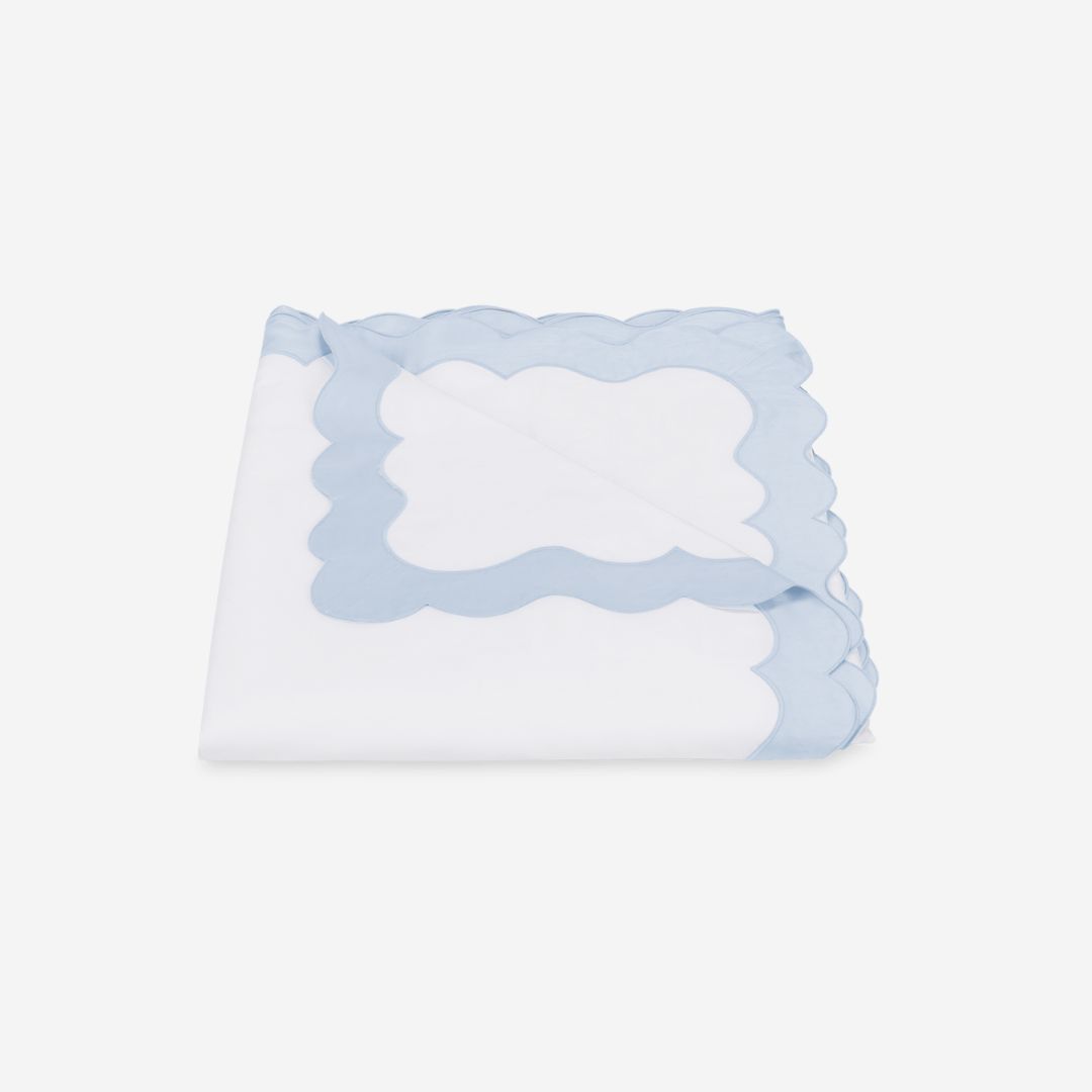 Matouk Lorelei Bed Style, COLOR: Blue, PRODUCT: DUVET COVER, SIZE: King 108 x 96