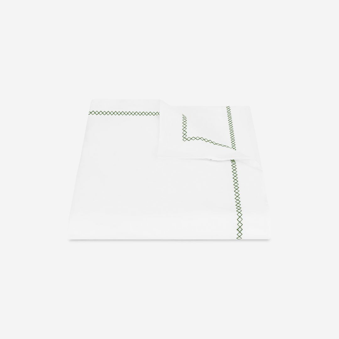Matouk Hatch Bed Style, COLOR: Green, PRODUCT: DUVET COVER, SIZE: King 108 x 96