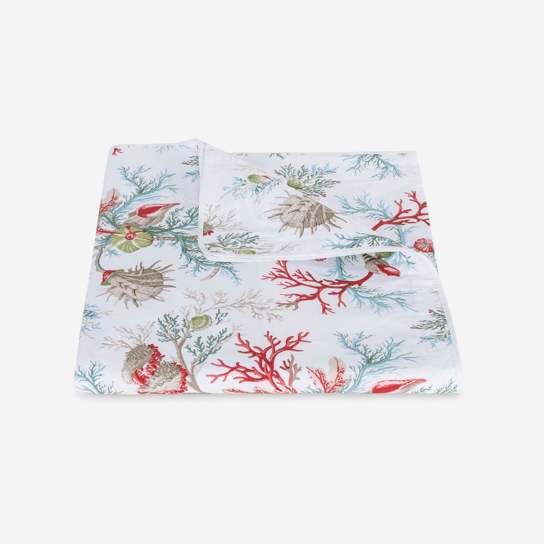 Matouk Del Tesoro Bed Style, COLOR: Coral, PRODUCT: DUVET COVER, SIZE: Full / Queen 90 x 96