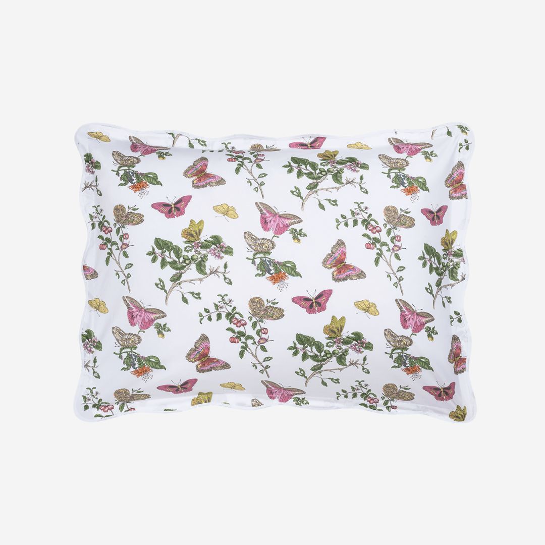 Matouk Baudin Butterfly Bed Style, COLOR: Pink, PRODUCT: Sham—Standard
