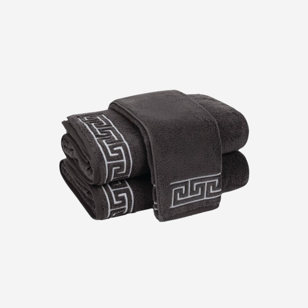 Matouk Adelphi Bath Towels, COLOR: Charcoal, SIZE: Wash Cloth