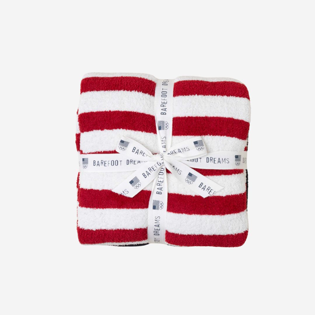 Barefoot Dreams Cozy Chic Team USA Stars and Stripes Throw