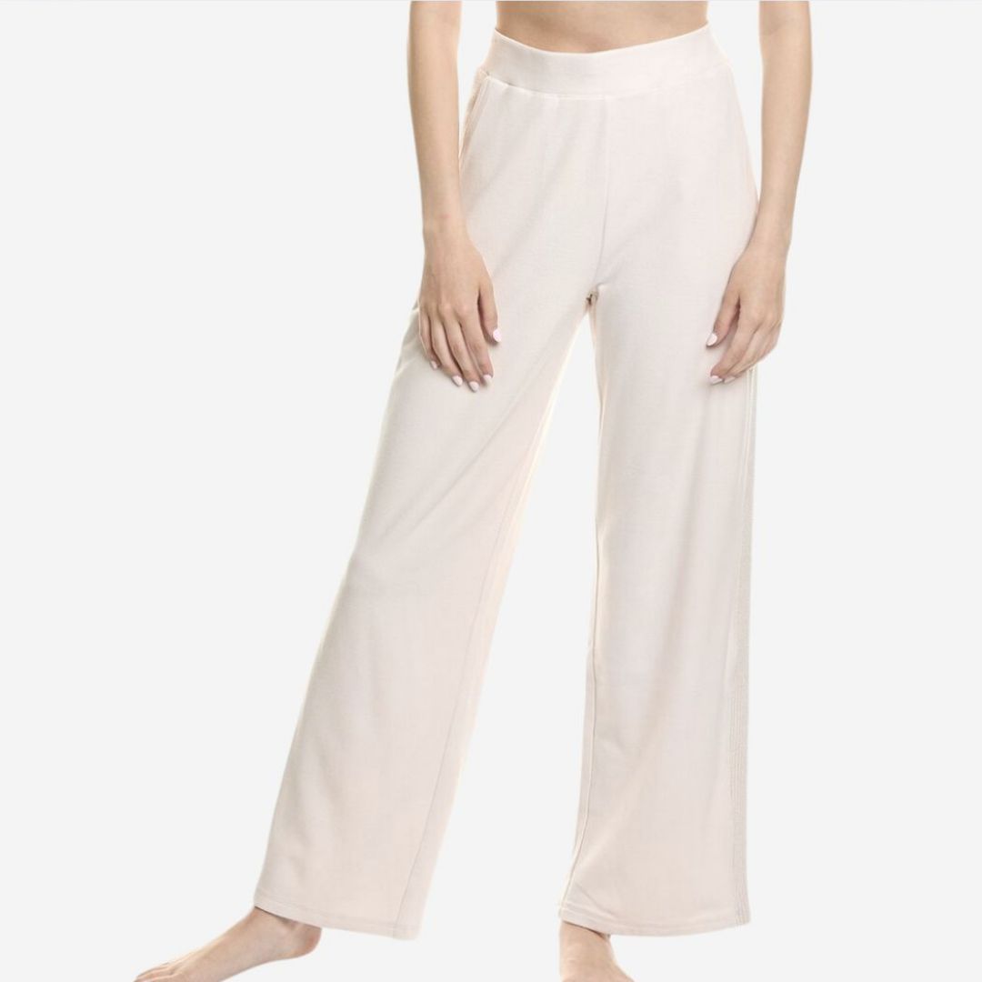 Barefoot Dreams Brushed Fleece Mix Raglan Pant, COLOR: Sand Dune, SIZE: X-Small