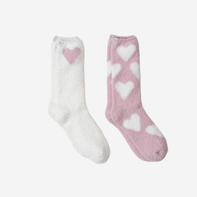 Barefoot Dreams Heart Print Sock Set