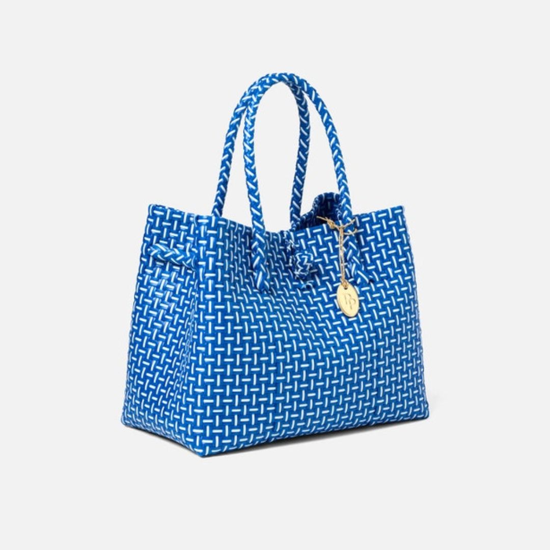Pigeon &amp; Poodle Izmir Bag, COLOR: Cobalt Blue / White, SIZE: Small