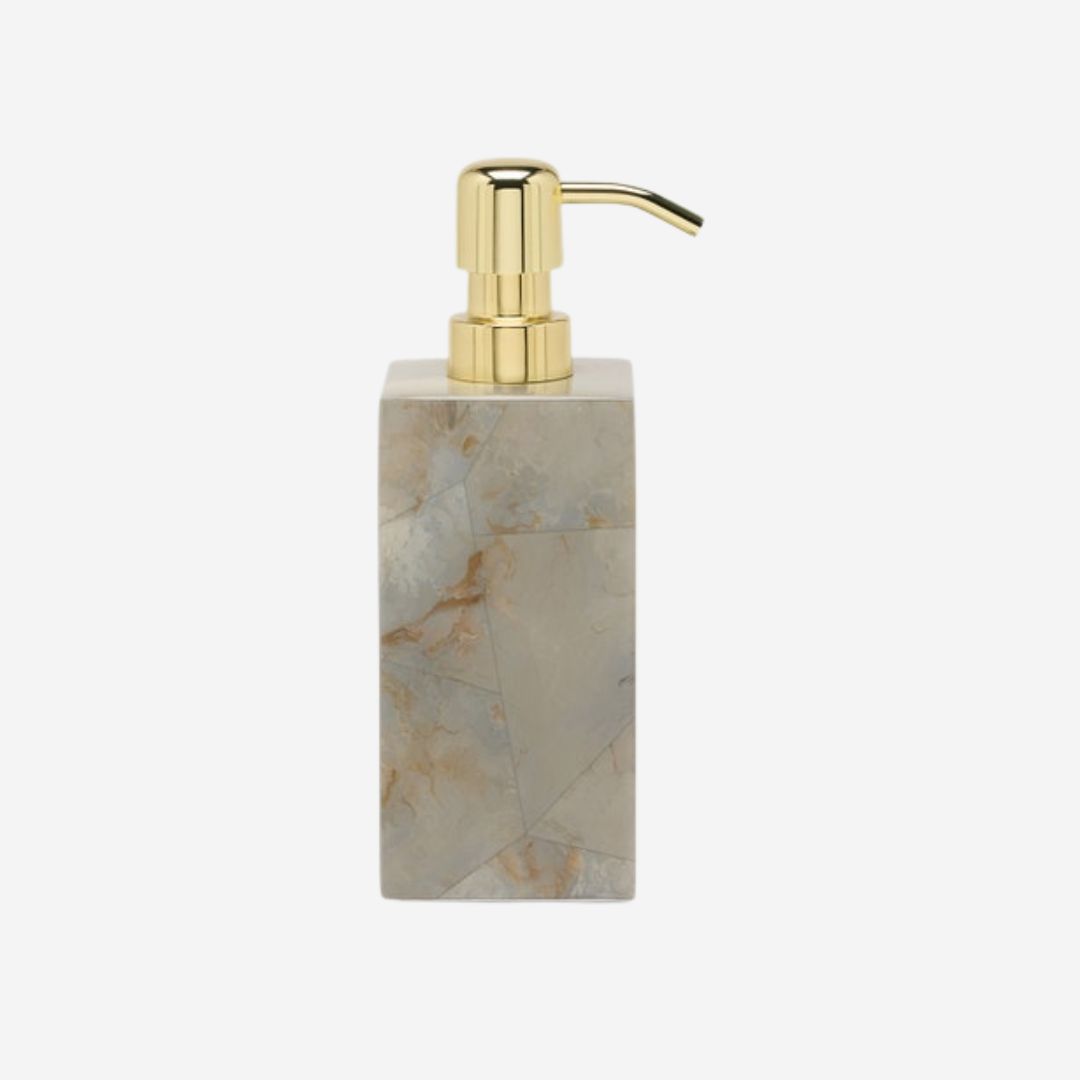 Pigeon &amp; Poodle Gorman Bath Accessories, COLOR: Gray Marble, PRODUCT: Soap Pump