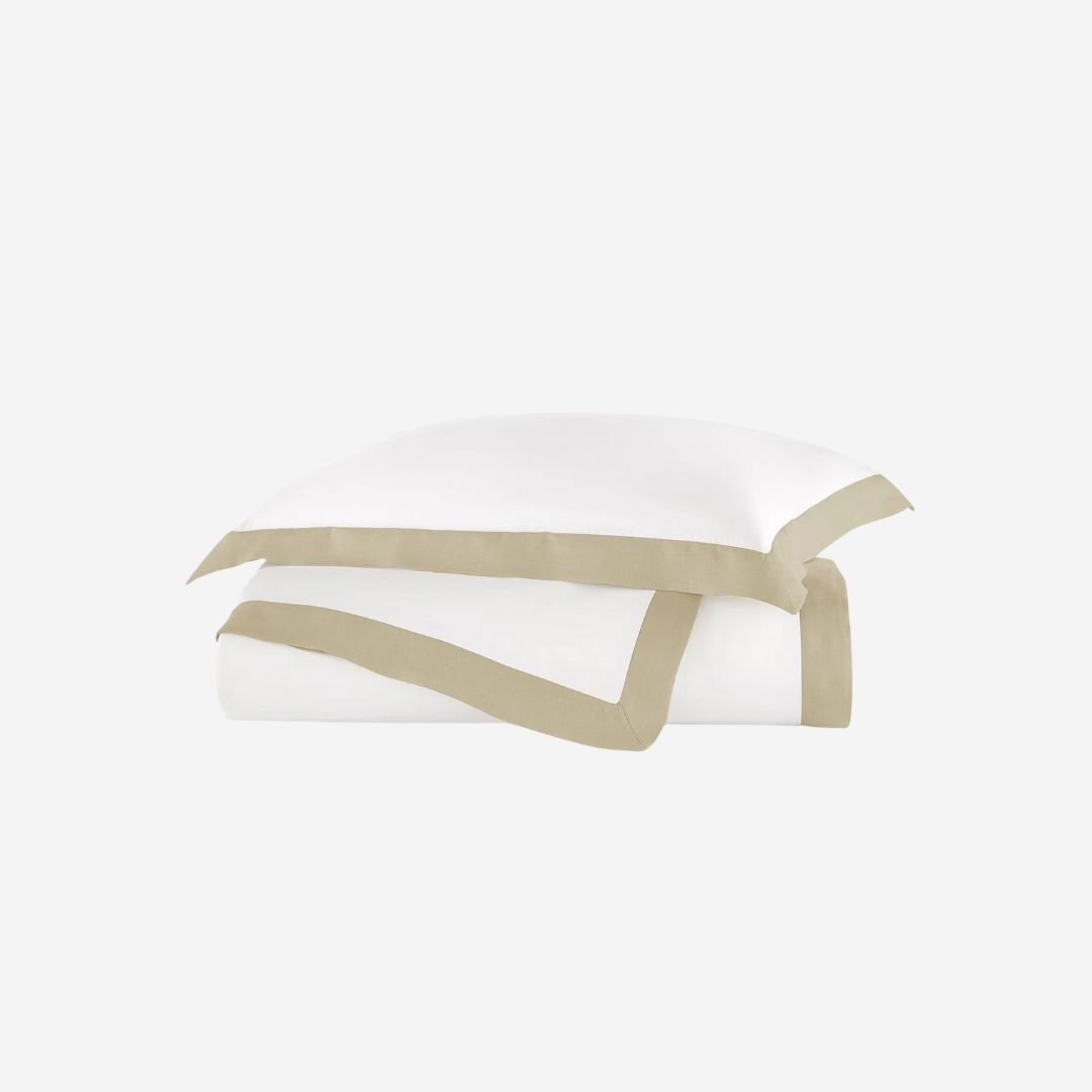 Peacock Alley Mandalay Cuff Bed Style, COLOR: Linen, PRODUCT: Duvet Cover—King