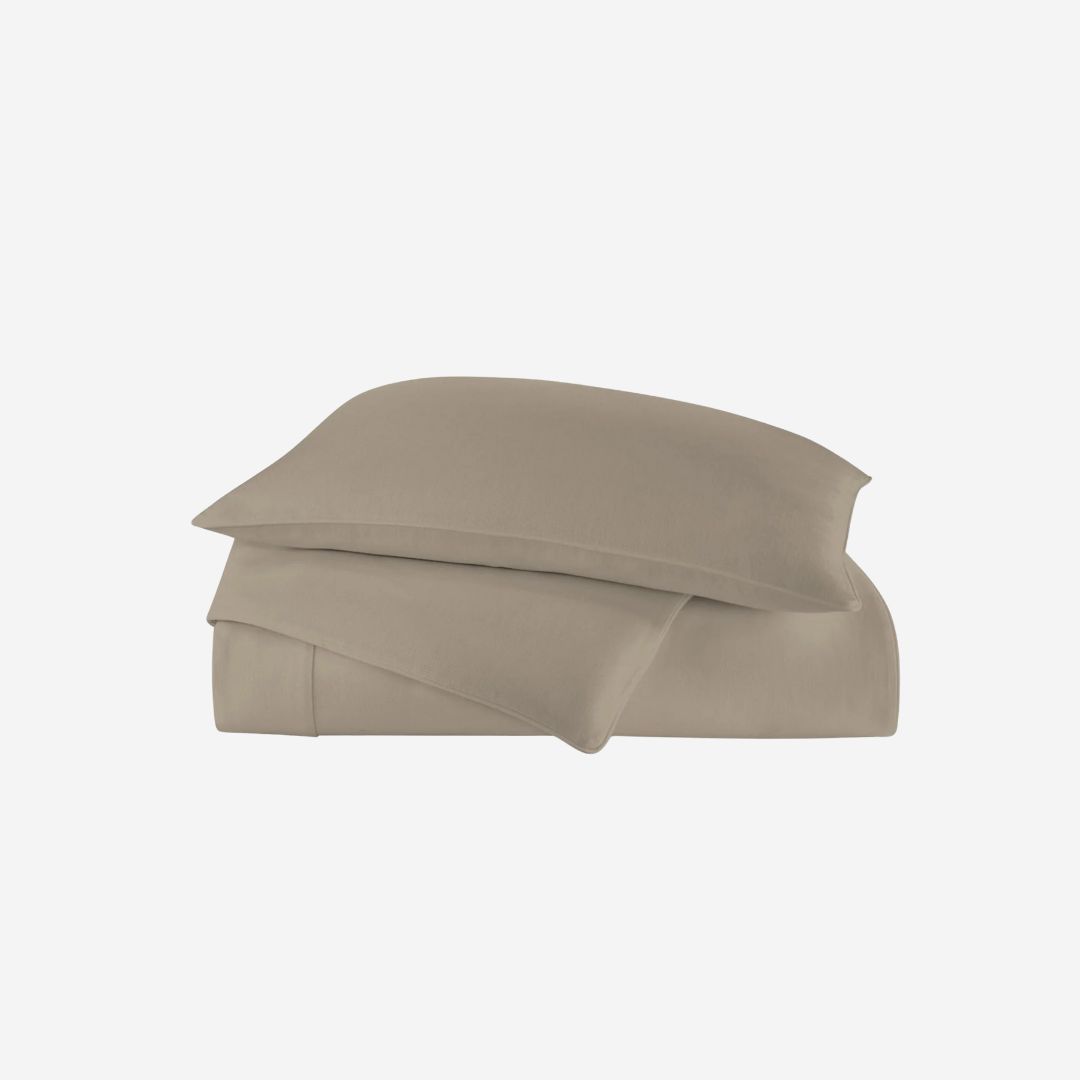Peacock Alley Rio Linen Bed Style, COLOR: Driftwood, PRODUCT: Duvet Cover—King, FINISH: Corded