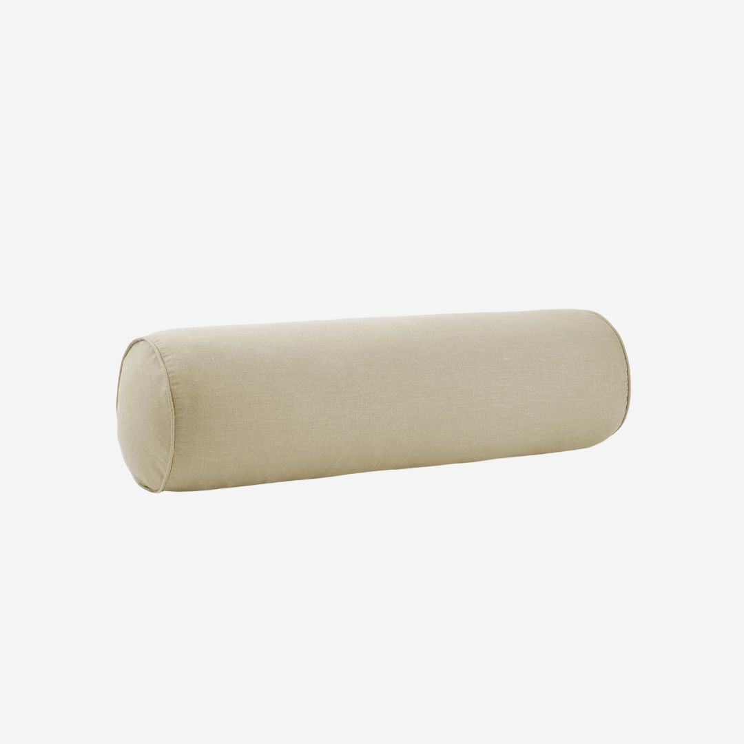 Peacock Alley Rio Linen Decorative Pillow, COLOR: Driftwood, SIZE: Bolster, FINISH: Corded