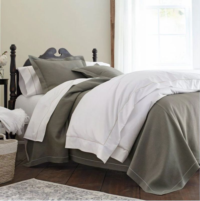 Peacock Alley Rio Satin Stitch Coverlet