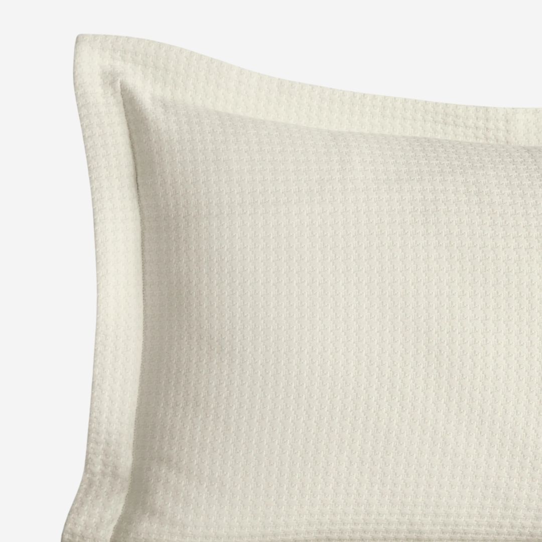 Sferra Hatteras Coverlet Bed Style, COLOR: Ivory, SIZE: Sham—Boudoir