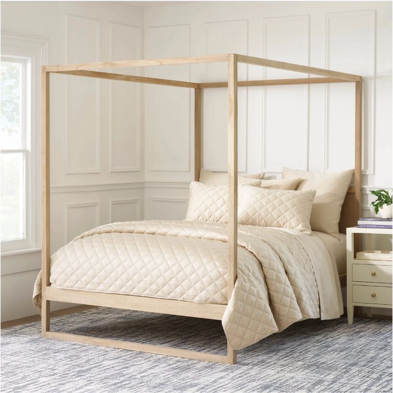 Pine Cone Hill Quilted Silken Solid Coverlet